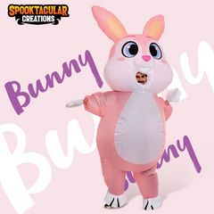 Full-body Pink Bunny Inflatable Costume
