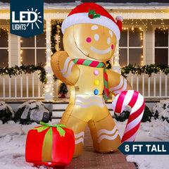 8ft Tall Gingerbread Man Christmas Inflatable