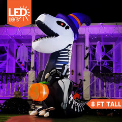 5ft Jumbo Halloween Skeleton Dinosaur Inflatable