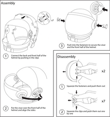 Astronaut Helmet with Movable Visor