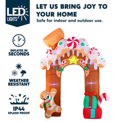 10ft Tall Gingerbread House Archway Inflatable