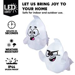 2.6ft Tall Naughty Window Ghost Inflatable, 2 Pcs