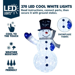 3Pcs LED Yard Lights Collapsible Snowman