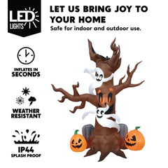 8ft Scary Tree with Graves Inflatable