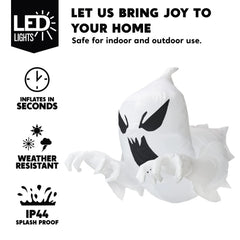 3.5ft Halloween Flying Ghost Broke Out from Window