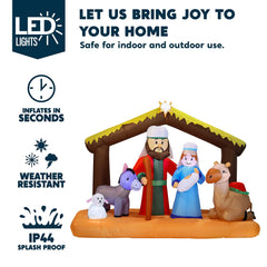 6.5ft Wide Nativity Scene Christmas Inflatable