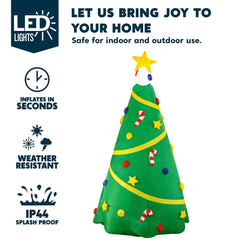 8ft Tall Christmas Tree with Lights Inflatable