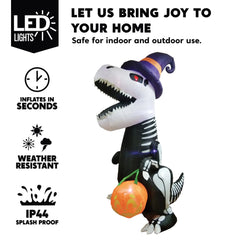 5ft Jumbo Halloween Skeleton Dinosaur Inflatable
