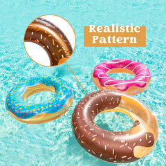 SLOOSH -  Donuts with Glitters Pool Floats, 3 Pcs