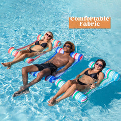 SLOOSH - Inflatable Pool Stripes Hammock, 3 Pieces
