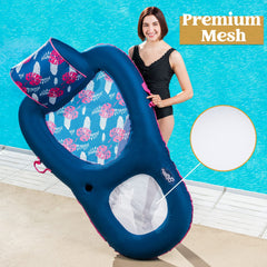 SLOOSH - Luxury Fabric Cover Pool Lounger, Deep Blue