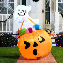 5ft Halloween Ghost Lift Pumpkin Candy Bag
