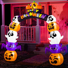 8ft Tall Stack Character Pumpkin Archway Inflatable