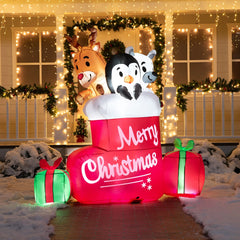 6ft Tall Merry Christmas Socks