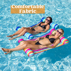 SLOOSH - 2 Packs Inflatable Pool Float Hammock (Pink & Blue)