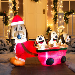 5ft Tall Christmas Puppy Inflatable
