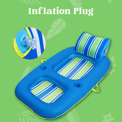 SLOOSH - Luxury Blue Pool Recliner, Stripe