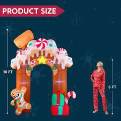 10ft Tall Gingerbread House Archway Inflatable