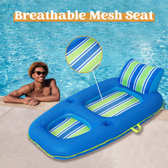 SLOOSH - Luxury Blue Pool Recliner, Stripe