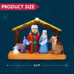 6.5ft Wide Nativity Scene Christmas Inflatable