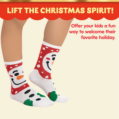2025 12 Days Advent Calendar - Socks, 12 Packs (Santa, Snowman, Reindeer, Gingerbread Man)