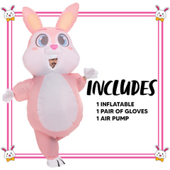 Full-body Pink Bunny Inflatable Costume