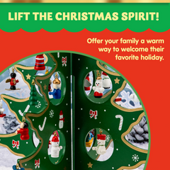 2025 Advent Calendar with a Tabletop Wooden Christmas Tree