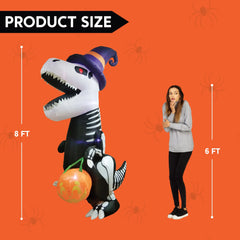 5ft Jumbo Halloween Skeleton Dinosaur Inflatable