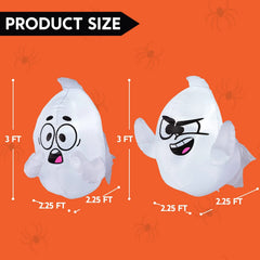 2.6ft Tall Naughty Window Ghost Inflatable, 2 Pcs