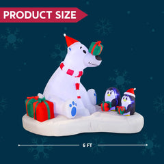 6ft Polar Bear Giveaway Gifts Inflatable