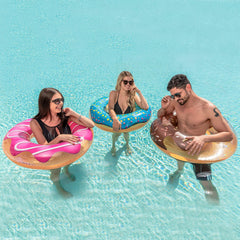 SLOOSH -  Donuts with Glitters Pool Floats, 3 Pcs