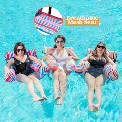 SLOOSH - Stripe Pattern Floating Hammock Chairs, 3 Pack
