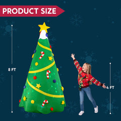 8ft Tall Christmas Tree with Lights Inflatable
