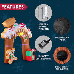 10ft Tall Gingerbread House Archway Inflatable