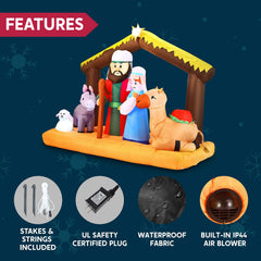 6.5ft Wide Nativity Scene Christmas Inflatable