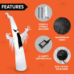 12ft Halloween Giant Towering Spooky Ghost Inflatable