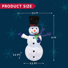 5ft LED Yard Lights - Collapsible Snowman
