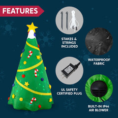 8ft Tall Christmas Tree with Lights Inflatable