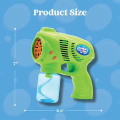7in Bubble Gun Blower with 2 Bottles of 5 oz. Bubble Refill Solution, 2 Pcs
