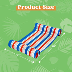 SLOOSH - Inflatable Pool Stripes Hammock, 3 Pieces