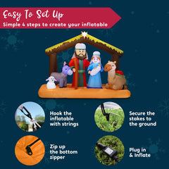 6.5ft Wide Nativity Scene Christmas Inflatable