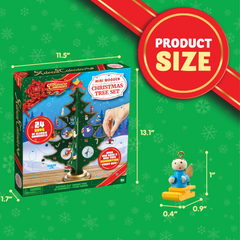 2025 Advent Calendar with a Tabletop Wooden Christmas Tree
