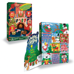 2025 12 Days Advent Calendar - Socks, 12 Packs (Santa, Snowman, Reindeer, Gingerbread Man)