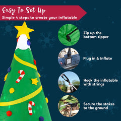 8ft Tall Christmas Tree with Lights Inflatable