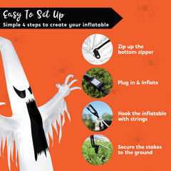 12ft Halloween Giant Towering Spooky Ghost Inflatable