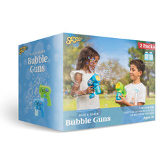 7in Bubble Gun Blower with 2 Bottles of 5 oz. Bubble Refill Solution, 2 Pcs