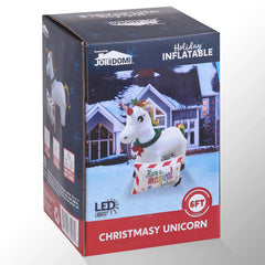 6ft Long Unicorn with A Sign Christmas Inflatable