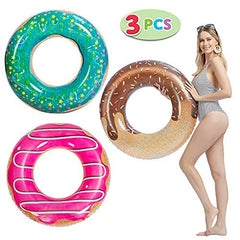 SLOOSH -  Donuts with Glitters Pool Floats, 3 Pcs