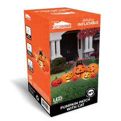 7ft Halloween Pumpkin Patch with Cat Inflatable