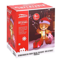 8ft Tall Gingerbread Man Christmas Inflatable